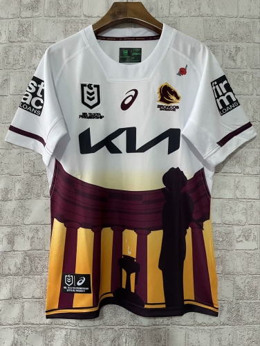 2024 Mustang Yellow & White Thailand Rugby Training Shirts-805