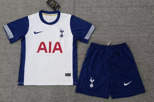 Kids 2024/25 Tottenham Hotspur Home White Youth/Kids Soccer Uniform-A