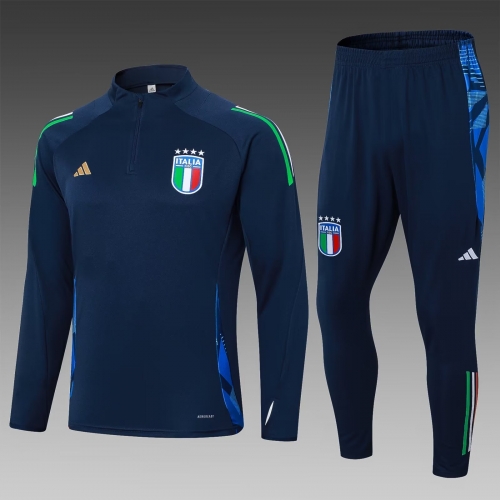 2024/25 Italy Royal Blue Soccer Tracksuit Uniform-411/815