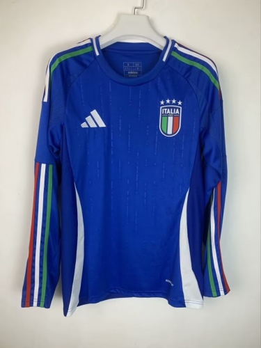 2024/25 Italy Home Blue LS Thailand Soccer Uniform Jersey AAA-410
