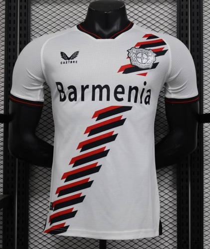 Player Version 2023/24 Bayer 04 Leverkusen Away White Thailand Soccer Jersey AAA-888