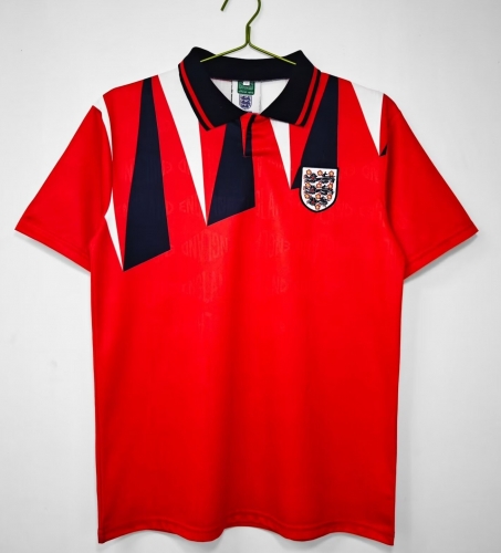 1992 Retro Verison England Away Red Thailand Soccer Jersey AAA-710