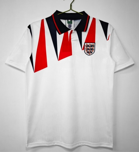 1992 Retro Verison England Home White Thailand Soccer Jersey AAA-710