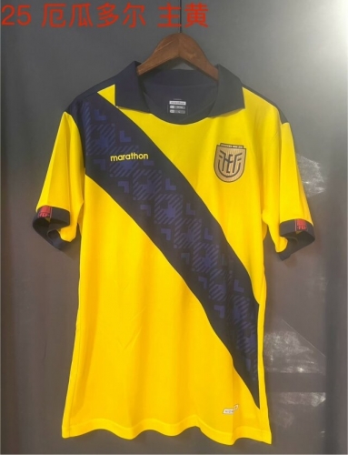 2024/25 Ecuador Home Yellow Thailand Soccer Jersey AAA-709