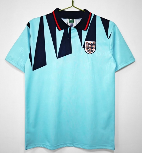 1992 Retro Verison England 2nd Away Blue Thailand Soccer Jersey AAA-710