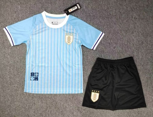 Kids 2024/25 Uruguay Home Blue Kids/Youth Soccer Uniform-530/BLY/SKE