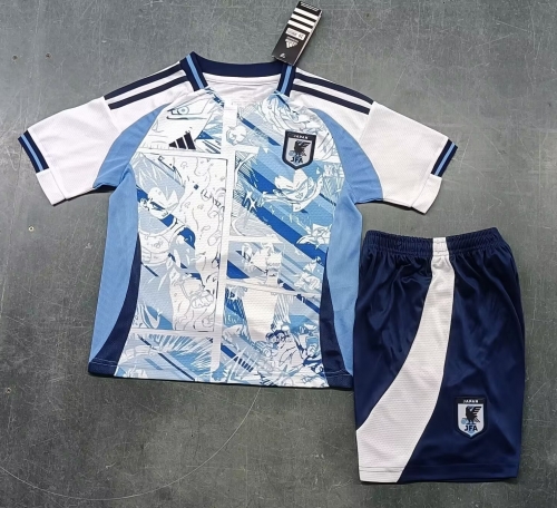 Cartoon 2024/25 Japan Blue & White Kid/Youth Soccer Uniform-208/507/123