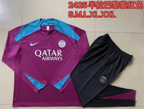 2024/25 Paris SG Purple Red  Thailand Soccer Uniform-815