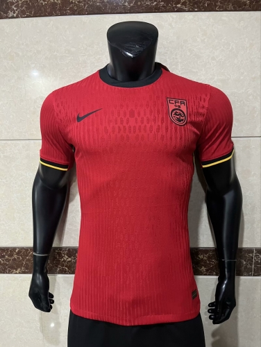 Player Version 2024/25 China Home Red Thailand Soccer Jersey AAA-308