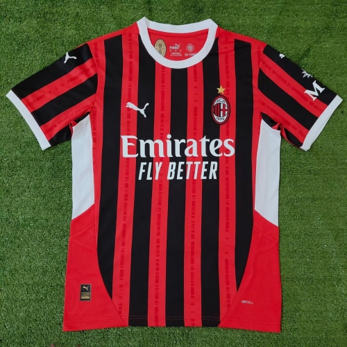 2024-2025 AC Milan Home Red & Black Thailand Soccer Jersey AAA-320/416/705