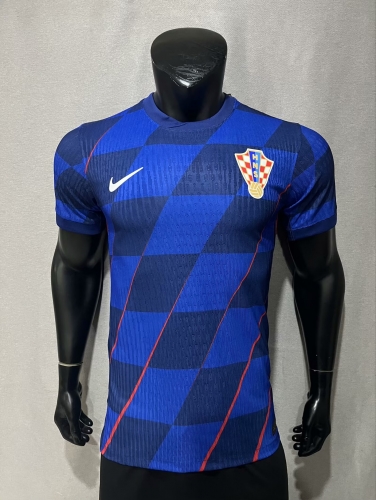 Player Version 2024/25 Croatia Away Blue Thailand Soccer Jersey AAA-16/MY/308