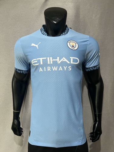 Player version 2024/25 Manchester City Home Blue Thailand Soccer Jerseys AAA-408/MY/416