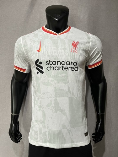 Player Version 24/25 Liverpool 2nd Away White Thailand Soccer Jersey AAA-MY/308