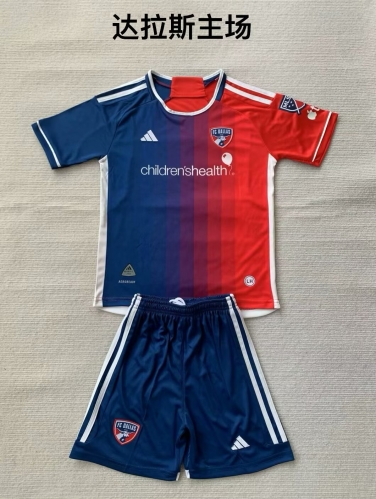 2024/25 FC Dallas Home Red & Blue Kids/Youth Soccer Uniform-208