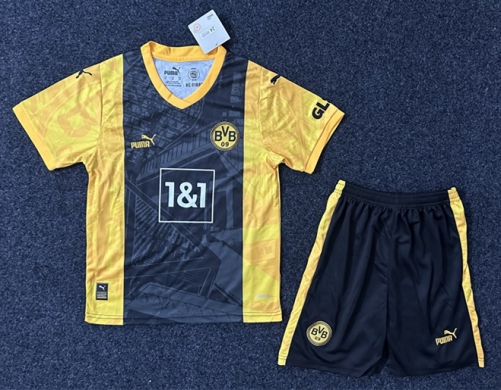 2024/25 Borussia Dortumund Home Yellow & Black Kids/Youth Soccer Uniform-36