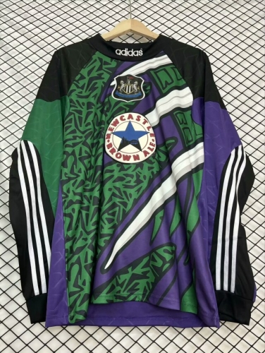 95-96 Retro Version Newcastle United Goalkeeper Green & Purple LS Thailand Soccer Jersey AAA-1095
