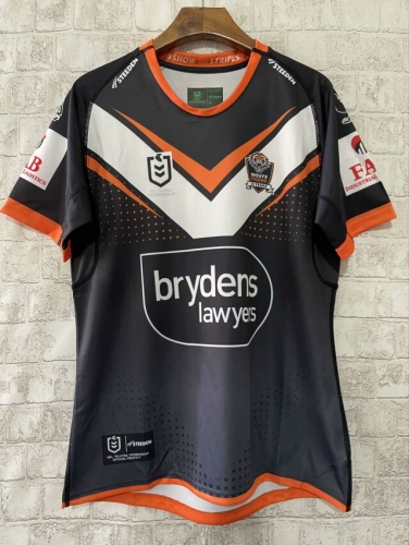 2024 West Tiger Away Black Thailand Rugby Shirts-805