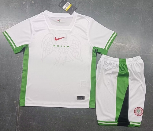 Kids 2024/25 Nigeria Home White Kids/Youth Soccer Uniform-123