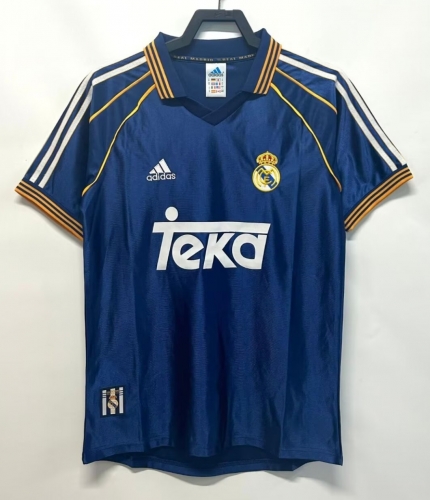1998/00 Retro Version Real Madrid Away Blue Thailand Soccer Jersey AAA-811