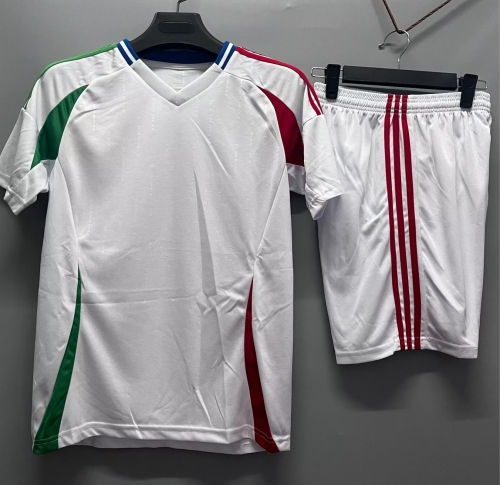 Customize 2024/25 Italy Away White Soccer Uniform-DN
