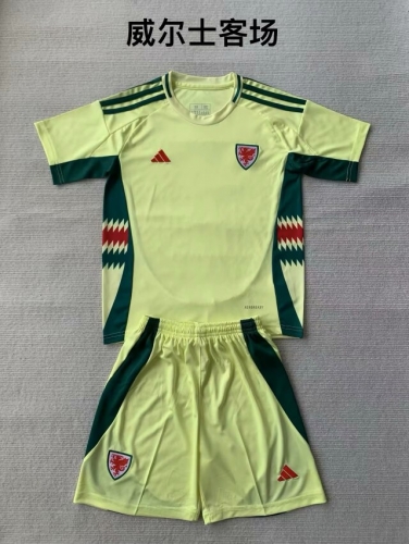2024/25 Wales Away Yellow Soccer Uniform-208