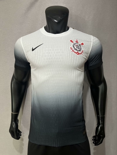 Player Version 2024/25 Corinthians Home Black & WhiteThailand Soccer Jersey AAA-908/16/308