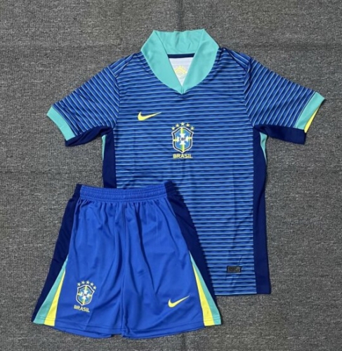 2024/25 Brazil Away Blue Soccer Uniform-SKE/315/302