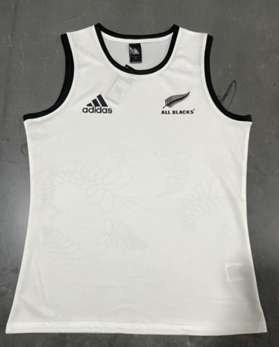2024 Full Black White Thailand Rugby Shirts Vest-805