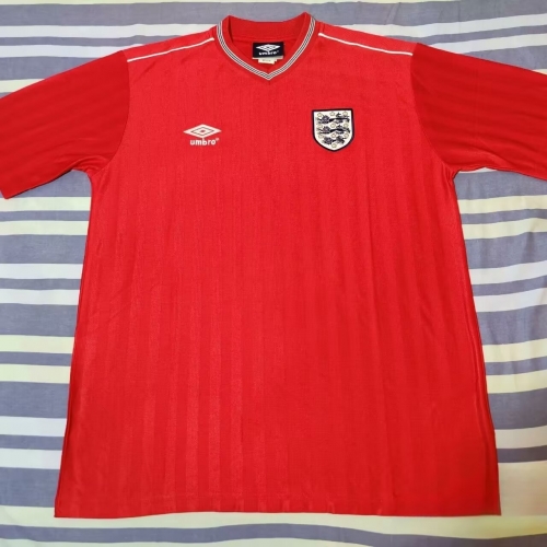 86 Retro Verison England Away Red Thailand Soccer Jersey AAA-1041