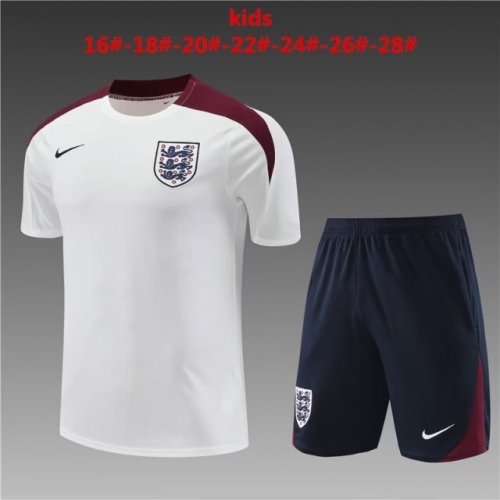 2024/25 England White Kids/Youth Soccer Tracksuit Uniform-801
