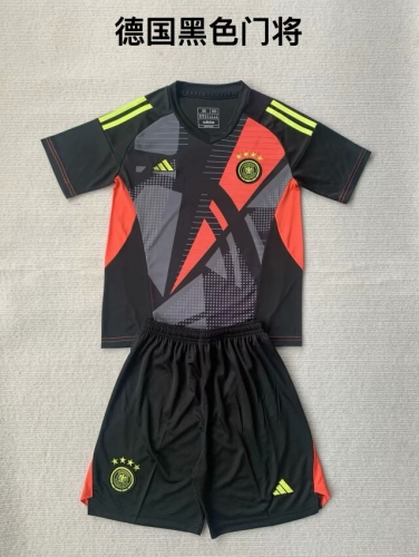 Kids 2024/25 Germany Goalkeeper Black Kids/Youth Soccer Uniform-208