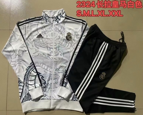 2023/24 Real Madrid White Thailand Jacket Uniform-815