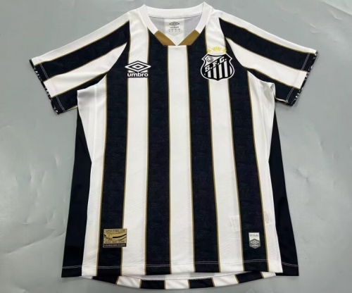 2024/25 Santos FC Black & White Thailand Soccer Jersey AAA-908/1116