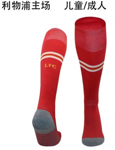 Kids/Adult 2024/25 Liverpool Home Red Thailand Soccer Socks