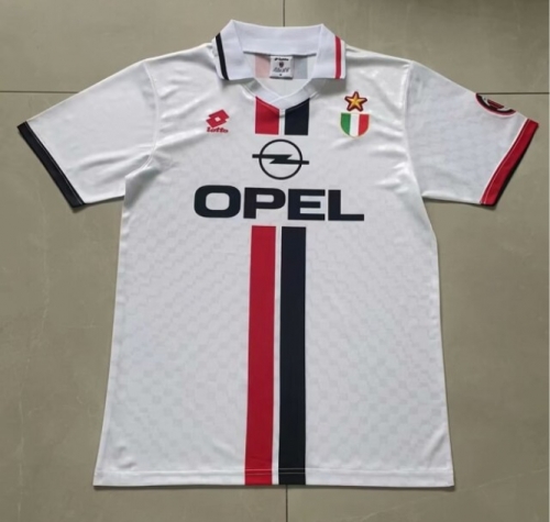 96-97 Retro Version AC Milan Away White Thailand Soccer Jersey AAA-811