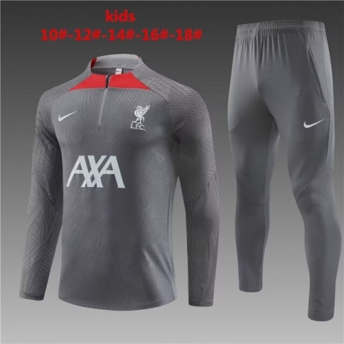 Player Version 2023/24 Liverpool Dark Gray Kids/Youth Soccer Tracksuit-801