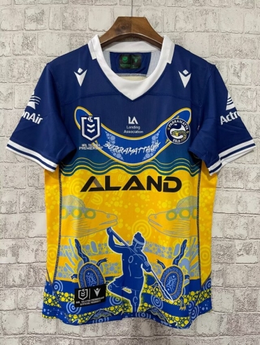 2023 Parramatta Eels Blue & Yellow Thailand Rugby Shirts-805
