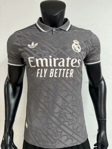Player Version 2024/25 Real Madrid 2nd Away Gray Thailand Soccer Jersey AAA-210