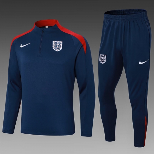 2024/25 England Royal Blue Thailand Soccer Tracksuit Uniform-411