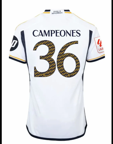 2024Real Madrid White #36 (CAMPEONES) Thailand Soccer Jersey AAA