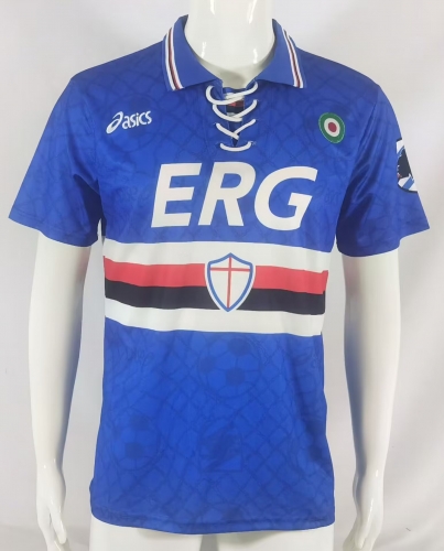 94-95 Retro Version UC Sampdoria Home Blue Thailand Soccer Jersey-503