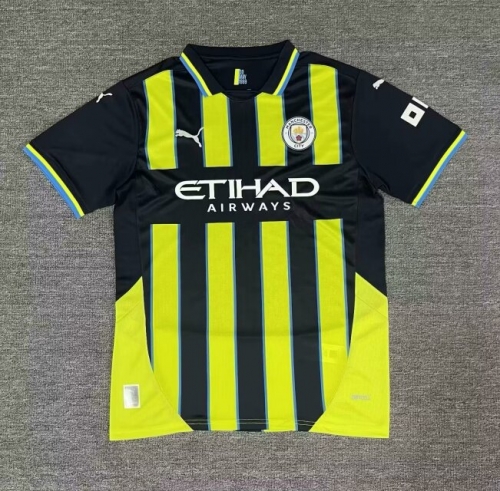 2024/25 Manchester City Away Black & Green Thailand Soccer Jerseys AAA-313
