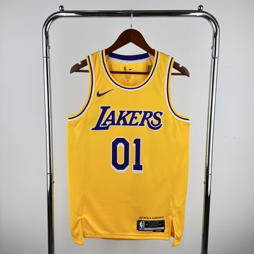 LE SSERAFIM NBA Los Angeles Lakets Yellow #01 Jersey-311