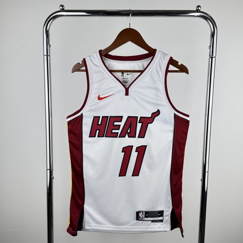 Miami Heat NBA Home White V-Collar #11 Jersey-311