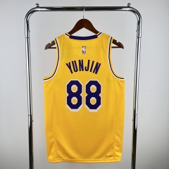LE SSERAFIM NBA Los Angeles Lakets Yellow #88 Jersey-311