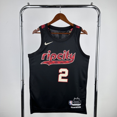 2024 Season City Version NBA Portland Trail Blazers Black #2 Jersey-311
