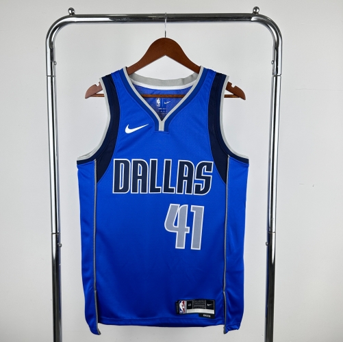 NBA Dallas Mavericks Away Blue #41 Jersey-311