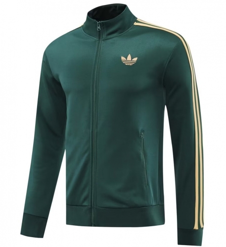 #AJ19 Addia 2024/25 Green Soccer Jacket Top-LH