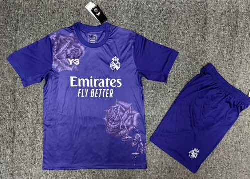 2024/25 Y3 Real Madrid Purple Soccer Uniform-302