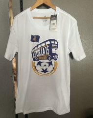 2024 Real Madrid White Cotton T-Shirts-308